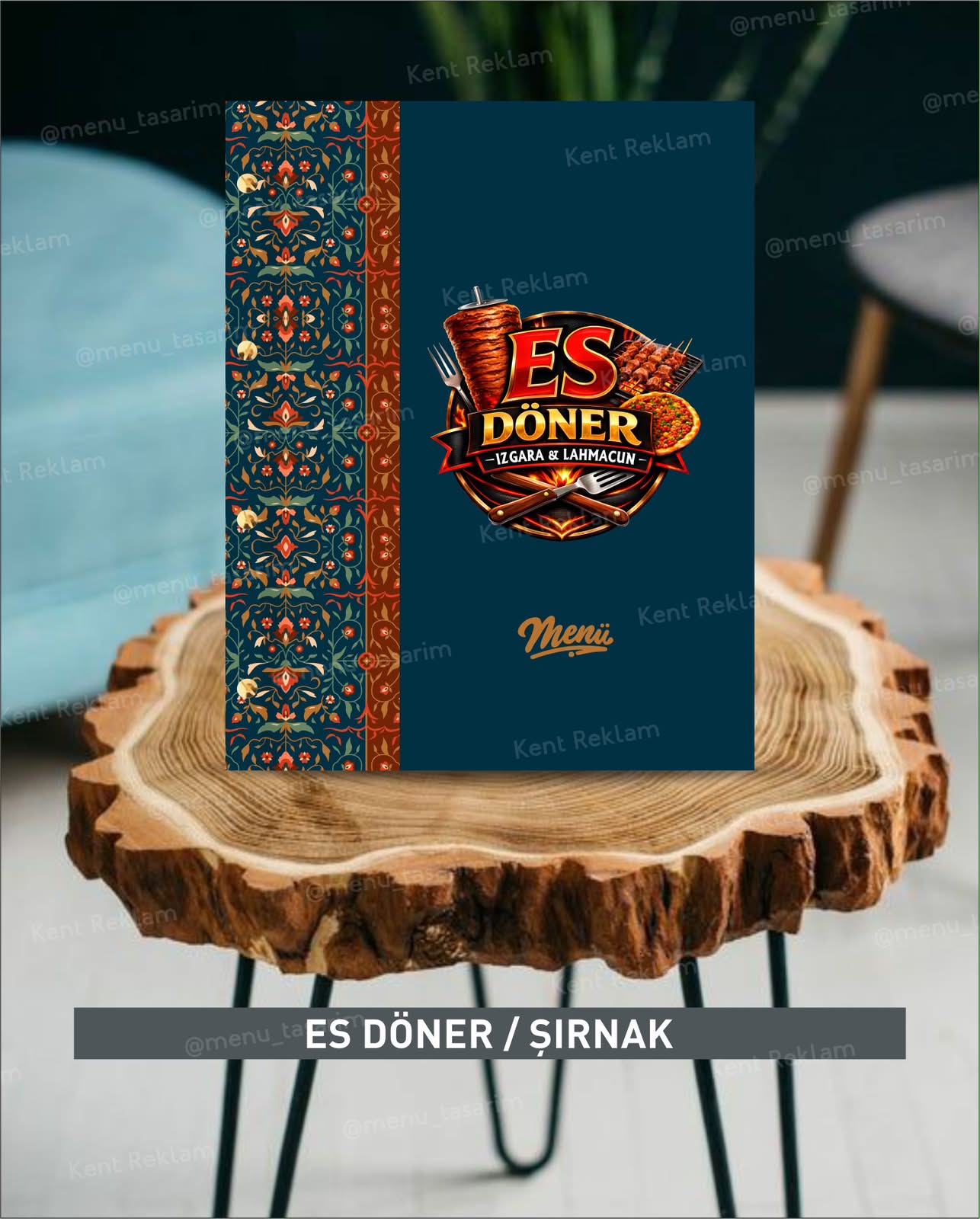 ES DÖNER ŞIRNAK kurumsal restoran cafe menü tasarımı ve baskısı